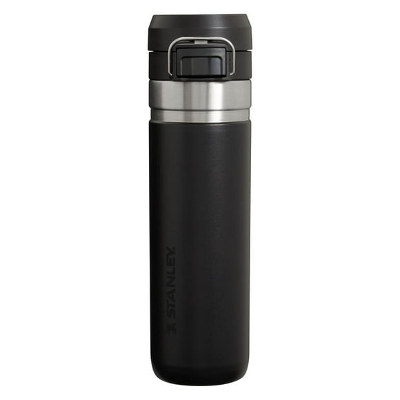 Botella Stanley Quick Flip GO 700 ml negra 2.0 de acero inoxidable