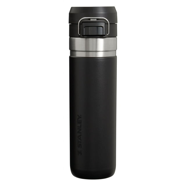 Botella Stanley Quick Flip GO 700 ml negra 2.0 de acero inoxidable