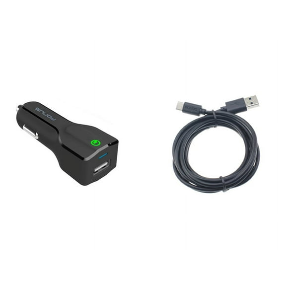 Car Charger For Verve Connect, ZMax 11 - 18W Fast USB Port 6ft Cable Type-C Quick Charge DC Socket Power Adapter USB-C Cord for Consumer Cellular Verve Connect, ZMax 11