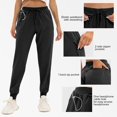 thumbnail image 3 of SPEEDRUN Womens Golf Pants with Zipper Pockets Casual Drawstring Elastic Sweatpants Quick Dry Lounge Yoga Joggers for Women Business Work Pants, 3 of 6