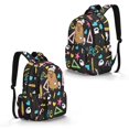 thumbnail image 2 of Kuiaobaty Capybara Print Backpack for Kids Boys Lightweight School Backpack with Side Pockets Roomy Cute Bookbag for School, Black, 2 of 7