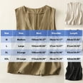 thumbnail image 2 of Womens Cotton Linen Vests, Summer Tops for Women Casual Vintage Solid Color Button Down V Neck Tank Tops Coats M-2XL, 2 of 8