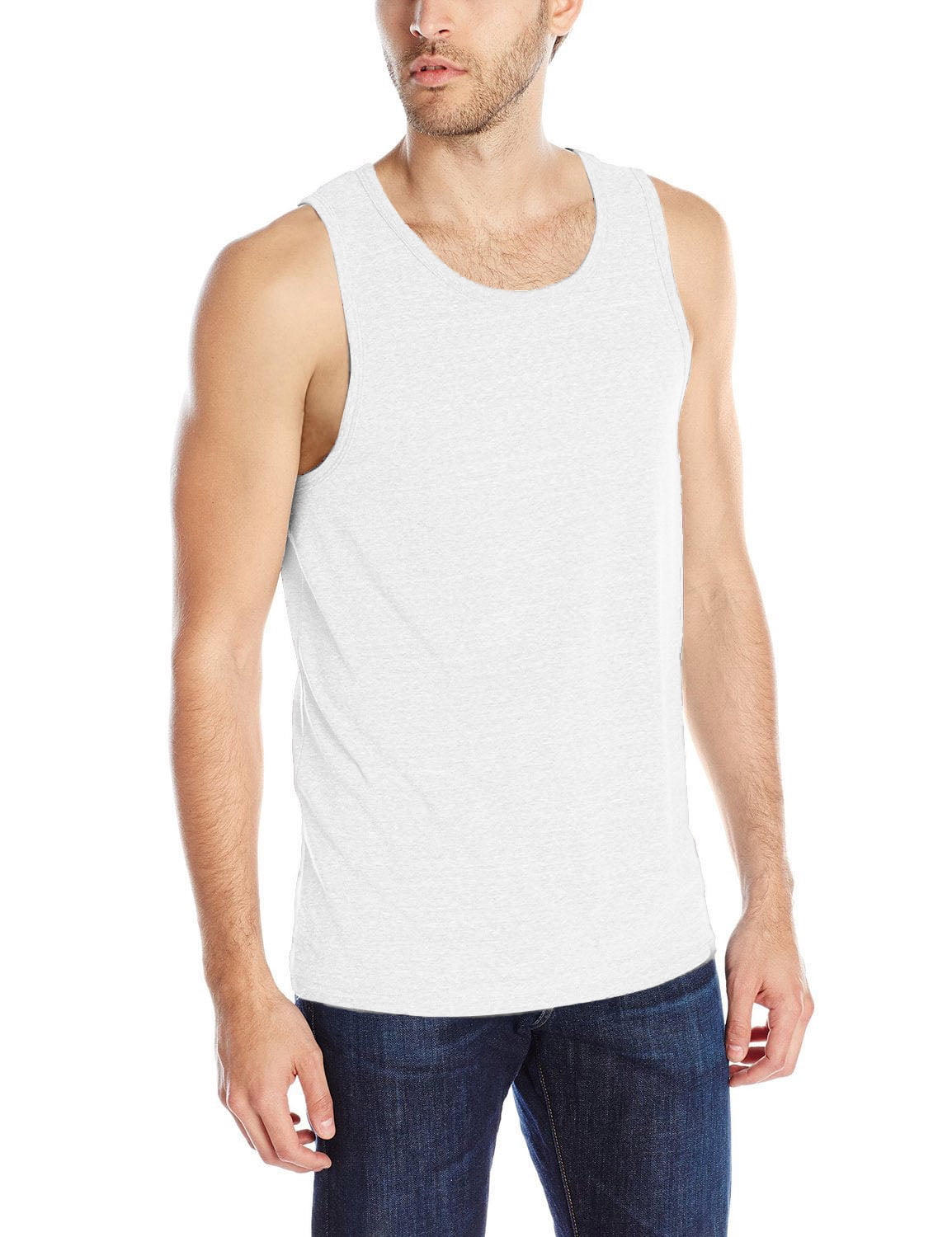Hat and Beyond Men's Soft Cotton Muscle Slim Fit Tri-Blend Sleeveless T ...