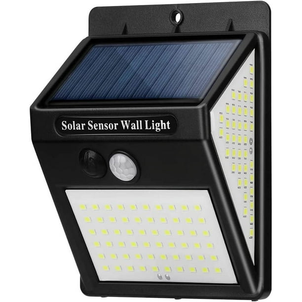 Lámpara solar para exteriores con sensor de movimiento Lámpara solar impermeable para exteriores, luz de pared inalámbrica para jardín al aire libre