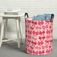 thumbnail image 6 of Lsque pink ribbon bows Pattern Laundry Hamper Basket, Tall Woven Rope Hamper Basket for Clothes, Lightweight Storage Basket, Collapsible Waterproof-Small, 6 of 6