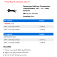 thumbnail image 2 of Suspension Subframe Crossmember - Compatible with 2007 - 2017 Jeep Compass 2008 2009 2010 2011 2012 2013 2014 2015 2016, 2 of 2