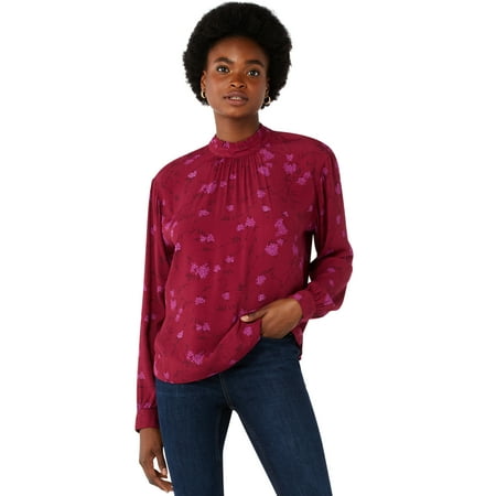 Free Assembly Women’s Long Sleeve Mock Neck Top