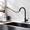 thumbnail image 5 of Zamery Black Kitchen Faucet Pull Down Sprayer Single Handle Sink Mixer Mono Tap with Cover, 5 of 9
