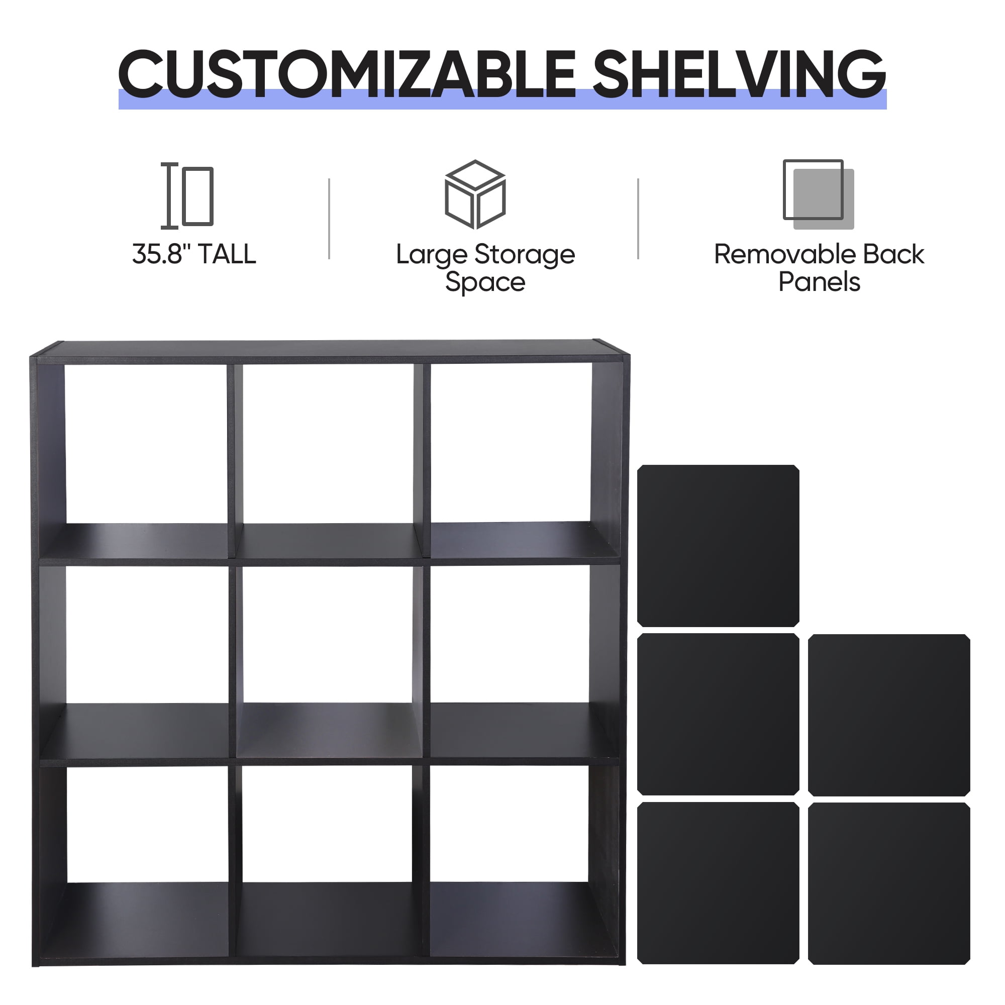 Home Essentials 9-Shelf Fully-Customizable Storage Rack with Bonus Side  Pockets