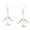 Earring-Clear, variant on Airplane Pendant Necklace or Earring Aircraft Rhinestone Crystal Rhodium Plated 17 Inch Snake Chain J0566-CR