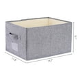 Unique Bargains Storage Cube Fabric Bin with Handles for Shelves Basket