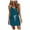 Blue, variant on Womens Summer Dress Sleeveless Spaghetti Strap Beach Cover up Drawstring Waist Mini Short Dress with Pockets Beach Vacation Clothes Blue S