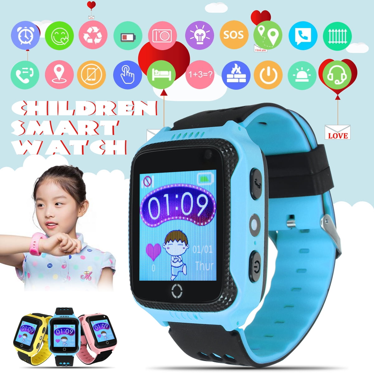 Q529 LBS children smart watch touch screen callable with camera | Walmart Canada