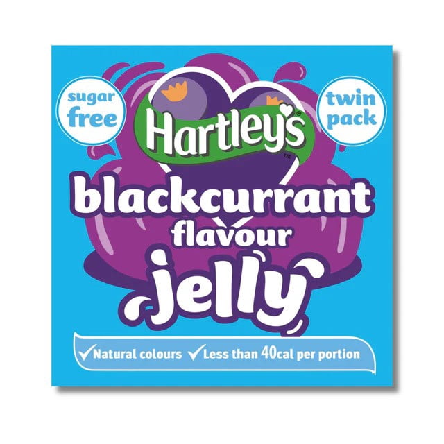 Hartley's Sugar Free Blackcurrant Jelly Crystals 23g, British Import (Pack of 3)