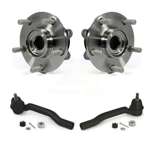 Transit Auto Front Wheel Bearing and Tie Rod End Kit for Car Nissan Juke LEAF - Left Right Side (Driver Passenger) K77-100607