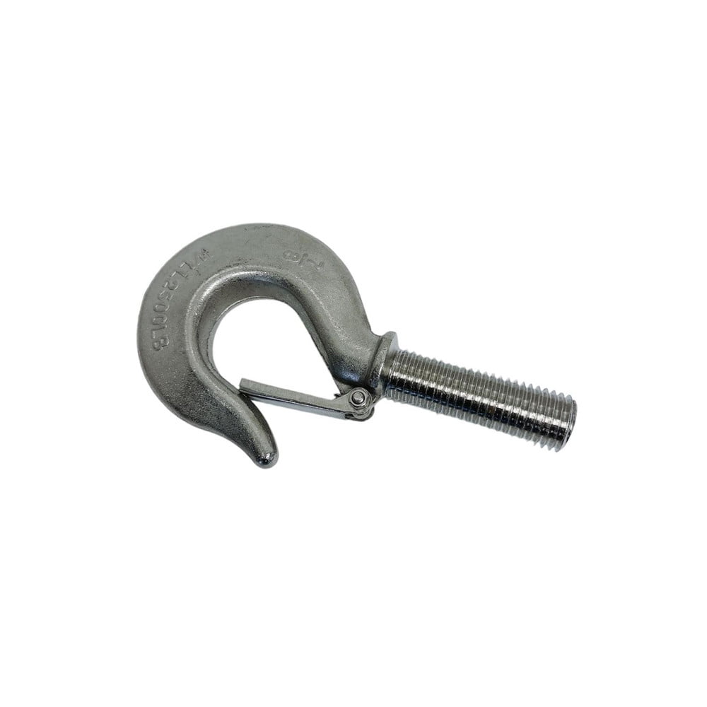 Marine 7/8" Threaded Shank Hook Drop Forged Hook 2500Lb WLL Stainless Steel 4Pcs