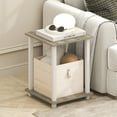 thumbnail image 2 of Furinno Simplistic End Table, Set of Two, Light Oak/White, 2 of 4