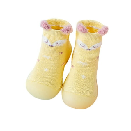 

Larisalt Shoes Baby Boys Girls Sneakers Soft Leather Anti-Slip Sole Baby Walking Shoes Yellow