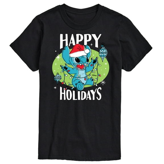 Lilo & Stitch - Happy Holidays - Men's Short Sleeve Graphic T-Shirt