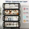 thumbnail image 4 of Fangtueh 150 Gallon Extra Large Storage Bin with Lid and Wheels, Stackable Collapsible Plastic Storage Box with Door, Foldable Organizer for Closet, Kitchen, Office, Living Room, 3 Pack Black,3,Black, 4 of 8