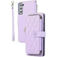thumbnail image 1 of Phone Case For Samsung Galaxy S24 S23 S22 + Plus Ultra Handbag Purse Wallet Case Zipper With Removable Cross Body Strap With Wrist, 1 of 5