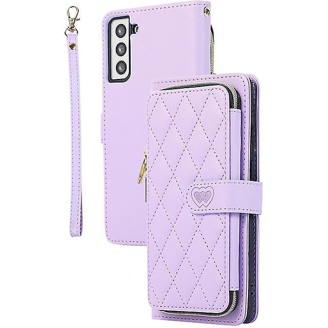 Phone Case For Samsung Galaxy S24 S23 S22 + Plus Ultra Handbag Purse Wallet Case Zipper With Removable Cross Body Strap With Wrist