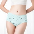 thumbnail image 4 of FINALGANG Girls Cartoon Prints High Waisted Briefs Kids Teen Breathable Stretchy Underwear For Casual Daily Wear Blue S, 4 of 7