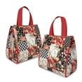 thumbnail image 2 of Pioneer Flower Floral Print Pattern Insulated Lunch Bag for Women & Adults,Large Portable Soft Cooler Lunch Bag,Thermal Food Storage Tote with Pearl Cotton,8.66L,8.75x5.75x9.5 Inch, 2 of 6