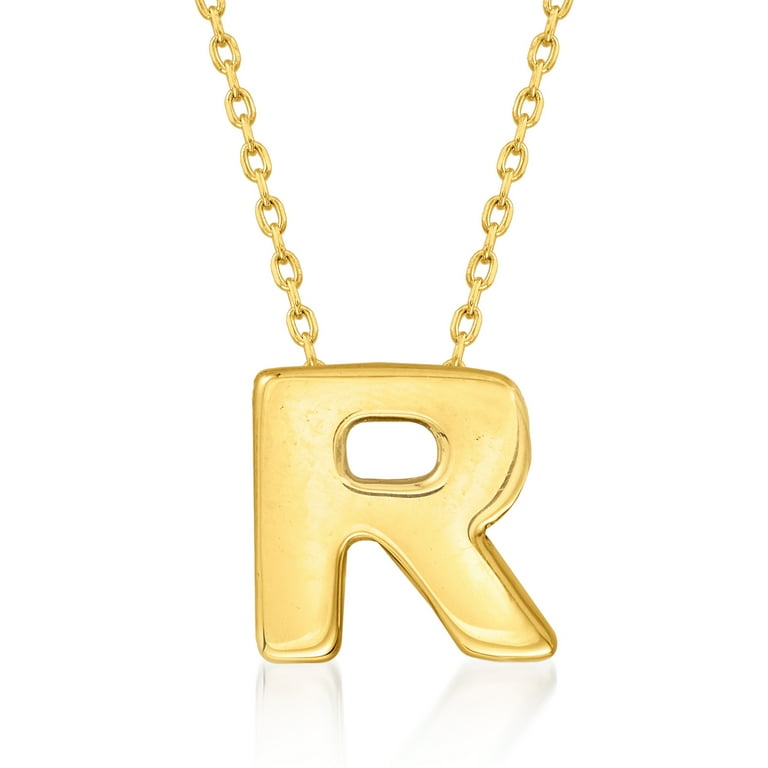 Ross Simons 14kt Yellow Gold Mini Initial Necklace Women s Adult Walmart