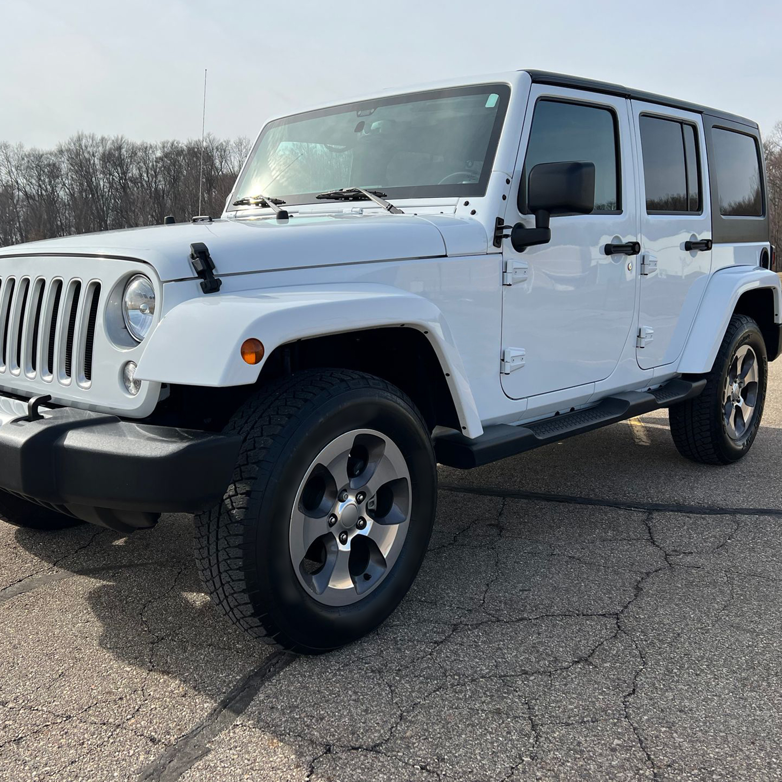 WheelX Running Boards Compatible with 2007-2018 Jeep Wrangler JK 4 Door, Nerf Bars, Black Side Steps