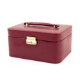 thumbnail image 1 of Bey-Berk International BB534RED Red Lizard Leather Jewelry Box for 3 Watches, 1 of 1