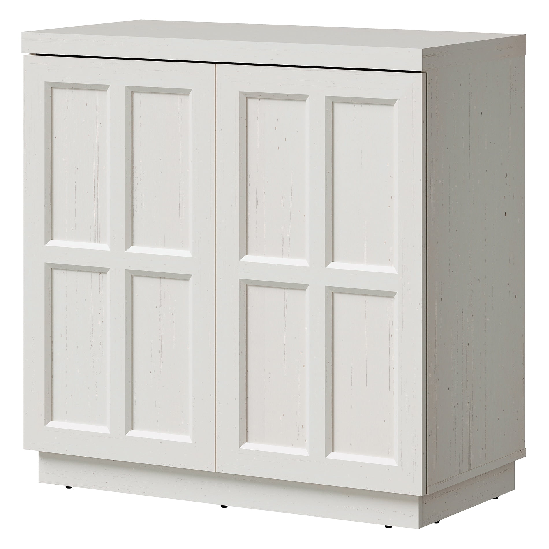 HOMOOI TV Stand for 26-40"TV, Boho 31.5" Wood Media Console with Doors, Adjustable Shelves and Cable Management Hole, Heavy-Duty Entertainment Center for Living Room, Bedroom,White