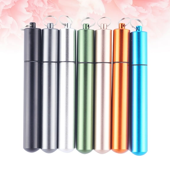 Raindrops 1Set Reusable Drinking Straws Stainless Steel Telescopic Design for Travel Safe Portable