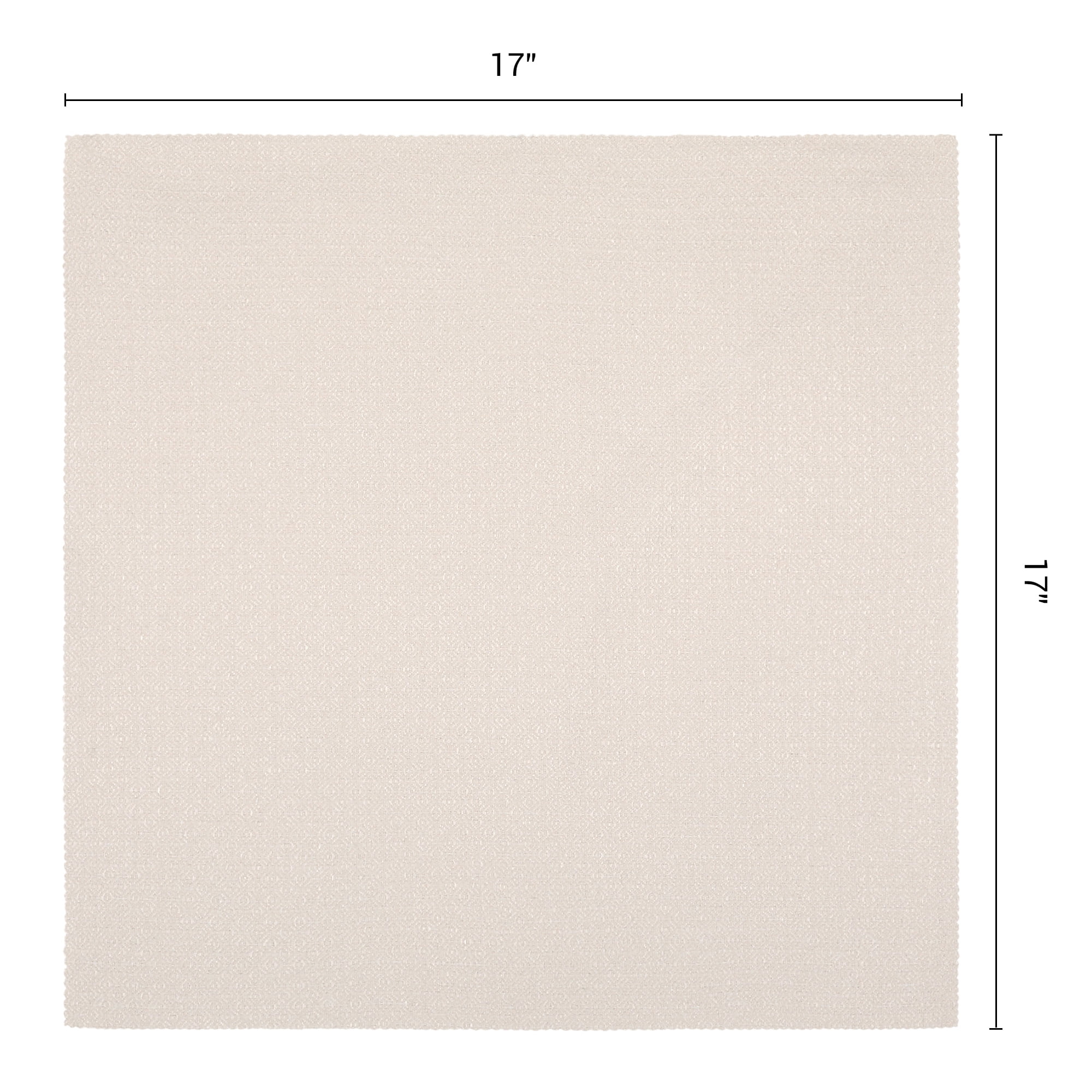Unique Bargains Washable Reusable Cotton Cloth Napkins Beige 17x17inch