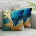 thumbnail image 3 of COMIO  Gold Abstract Pillow Covers Nordic Blue Pillow Cases Teal and Gold Modern Decorative Cushion Covers for Sofa Couch, 3 of 5
