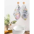 thumbnail image 2 of Easter Bunny Kitchen Dish Towels for Drying Dishes Set of 3, Blue Easter Eggs Spring Floral Grey Plaid Waffle Weave Microfiber Hand Tea Bathroom Towels Quick Dry & Absorbent Towel 12x12, 2 of 7