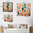 thumbnail image 4 of Designart "Colorful Contrasts Mid Century Modern Art I" Abstract Framed Wall Art Set Of 2 - Multi-Color Abstract Framed Canvas Set For Living Room Decor, 4 of 7