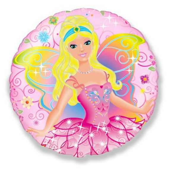 18 inch Fairy Pink Foil Mylar Balloon - Party Supplies Decorations