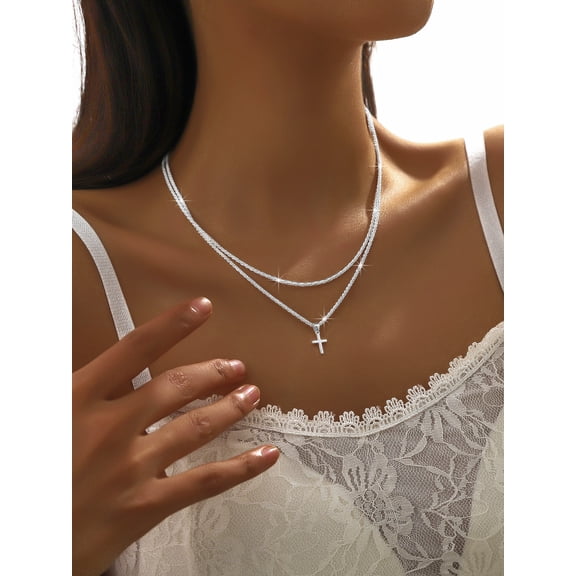 Radiant Keepsake: Elegant 925 Sterling Silver Cross Pendant Necklace – Hypoallergenic, Ideal Gift for Women's Birthdays, Weddings, Anniversaries and Holidays