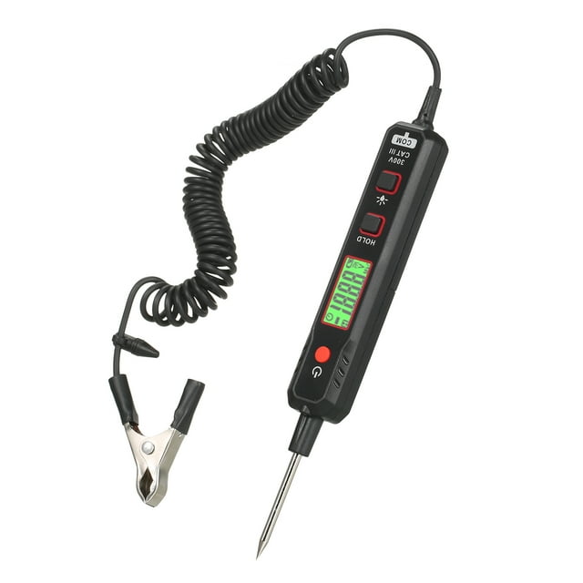 HABOTEST Testeur de Tension Automobile pour Circuit Automobile 0,8 V-100 V Stylo de Test de Circuit pour Entretien de Défaillance Automobile Écran Numérique LCD avec Fil à Ressort Prolongé en PU Portable