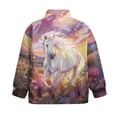 thumbnail image 5 of Uorisanigo Sweatshirt for Kids Trendy Dreamy White Horse Girls Half Zip Sweatshirt Long Sleeve Pullover Crop Tops Oversized Athletic Top Fall Fashion Outfits Clothes Kids Hoodies, 5 of 7