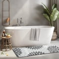 thumbnail image 2 of Gray Floral Pattern Kitchen Rug Mat,Kitchen Runner Rugs Non Skid Washable,Decorative Kitchen Floor Mats for Kitchen,Sink,Laundry,17"x47.2", 2 of 7