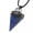 Lapis Lazuli, variant on Triangle Rock Quartz Rose Quartz Stone Moon Pendant Energy Reiki Healing Amulet-Rose Quartz