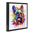 thumbnail image 2 of Stupell Industries Modern French Bulldog Modern Splash Black Floating Frame Canvas Art, 18 x 18, by MB Cunningham, 2 of 7