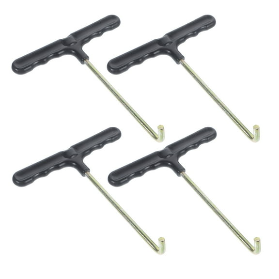 WHAMVOX Spring Hook Trampoline Spring Puller Plastic Handle Hook 4Pcs Black