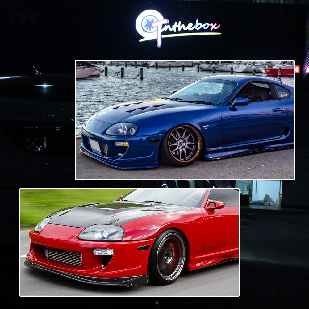 GTINTHEBOX For 1997-1998 Toyota SUPRA MK.4 Smoked Lens Front