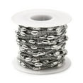 thumbnail image 3 of Tarnish Resistant 304 Stainless Steel Link Chain Curb Chains with Oval Beaded Unwelded with Spool Stainless Steel Color 7.5x4mm 2x1.5x1mm, 3 of 3