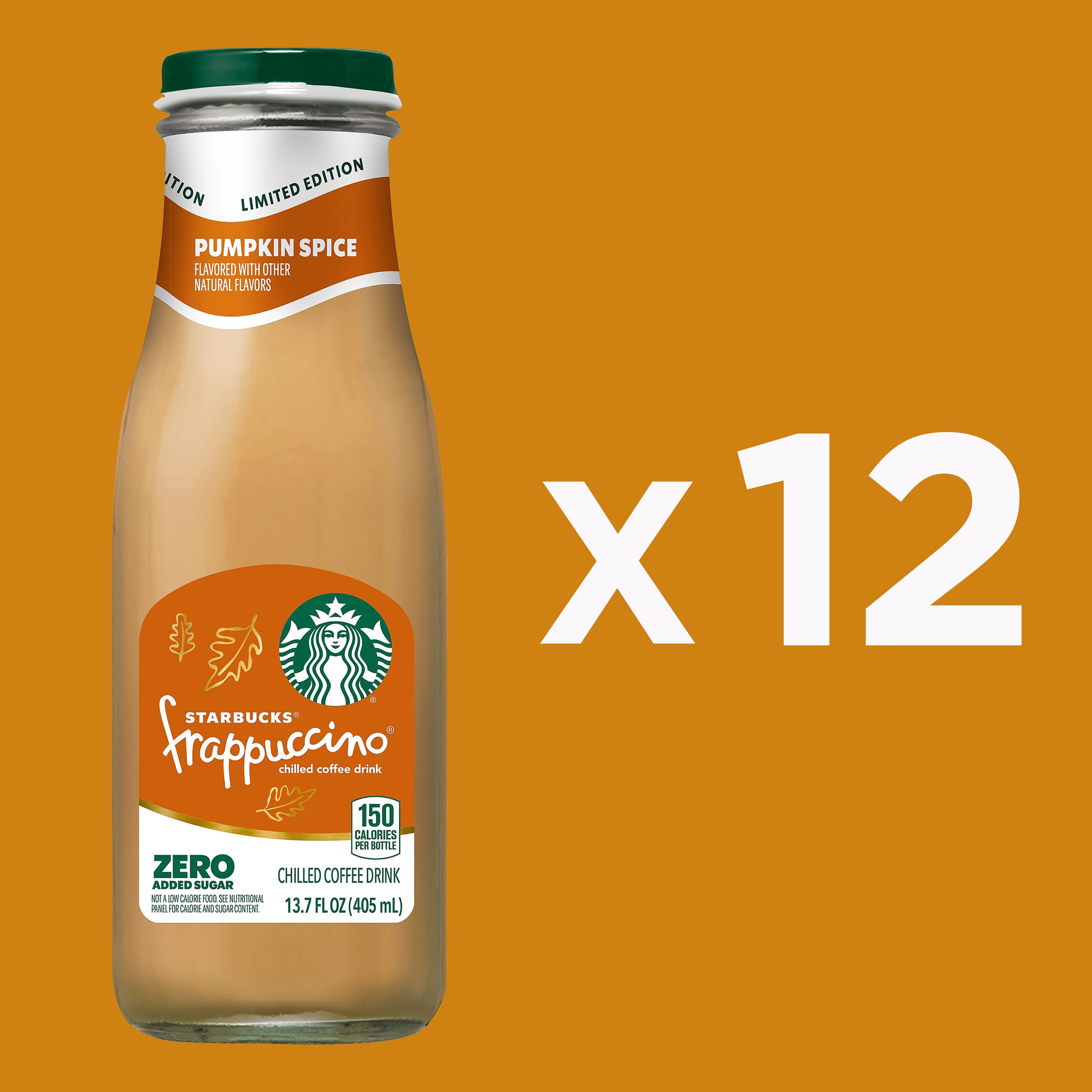 Starbucks Pumpkin Spice Zero Sugar Frappuccino, 13.7 fl oz Cans, 12 Pack