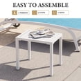 thumbnail image 2 of Crestlive Products 2-Pack Outdoor Side Table, 18" x 13.7" Aluminum Rectangular Patio End Table, All-Weather, White, 2 of 5