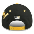 thumbnail image 4 of Men's New Era Black/Gold Pittsburgh Pirates 2025 MLB Diamond Hero Edition A-Frame 9FORTY Adjustable Hat, 4 of 5